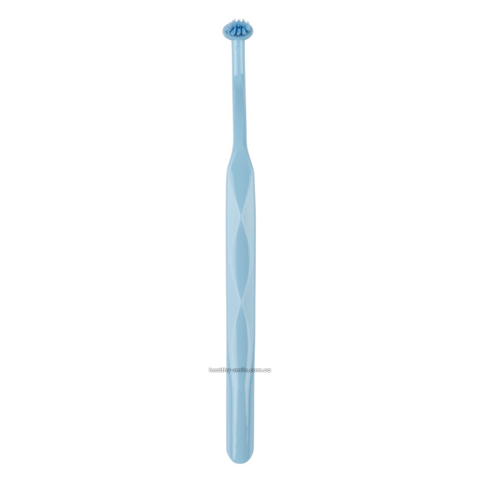 Toothbrush for braces, implants and dentures, Blue